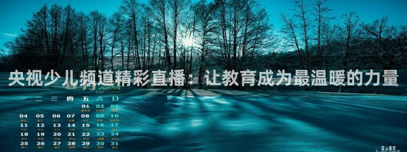 鲸鱼体育app下载：央视少儿频道精彩直播：让教育成为最温暖的力量